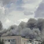 Опубліковано відео влучання дрона-камікадзе по будинку у Дніпрі