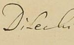 Микола Дилецький, автограф
