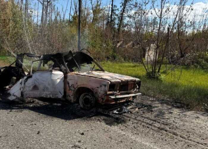У Харкові внаслідок удару дрона по цивільному автомобілю загинув пасажир і поранено водія