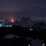 У мережі з’явилося відео одного з епізодів нічної ракетної атаки РФ на Київ