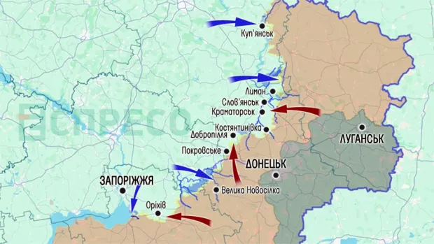 Карта бойових дій: Російська армія провалила наступальну кампанію, а ЗСУ йдуть вперед на Донеччині